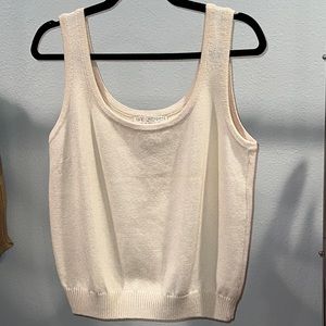 ST. JOHN BASICS SWEATER CAMISOLE SIZE M IVORY/CRÈME COLOR GORGEOUS CLASSIC PIECE